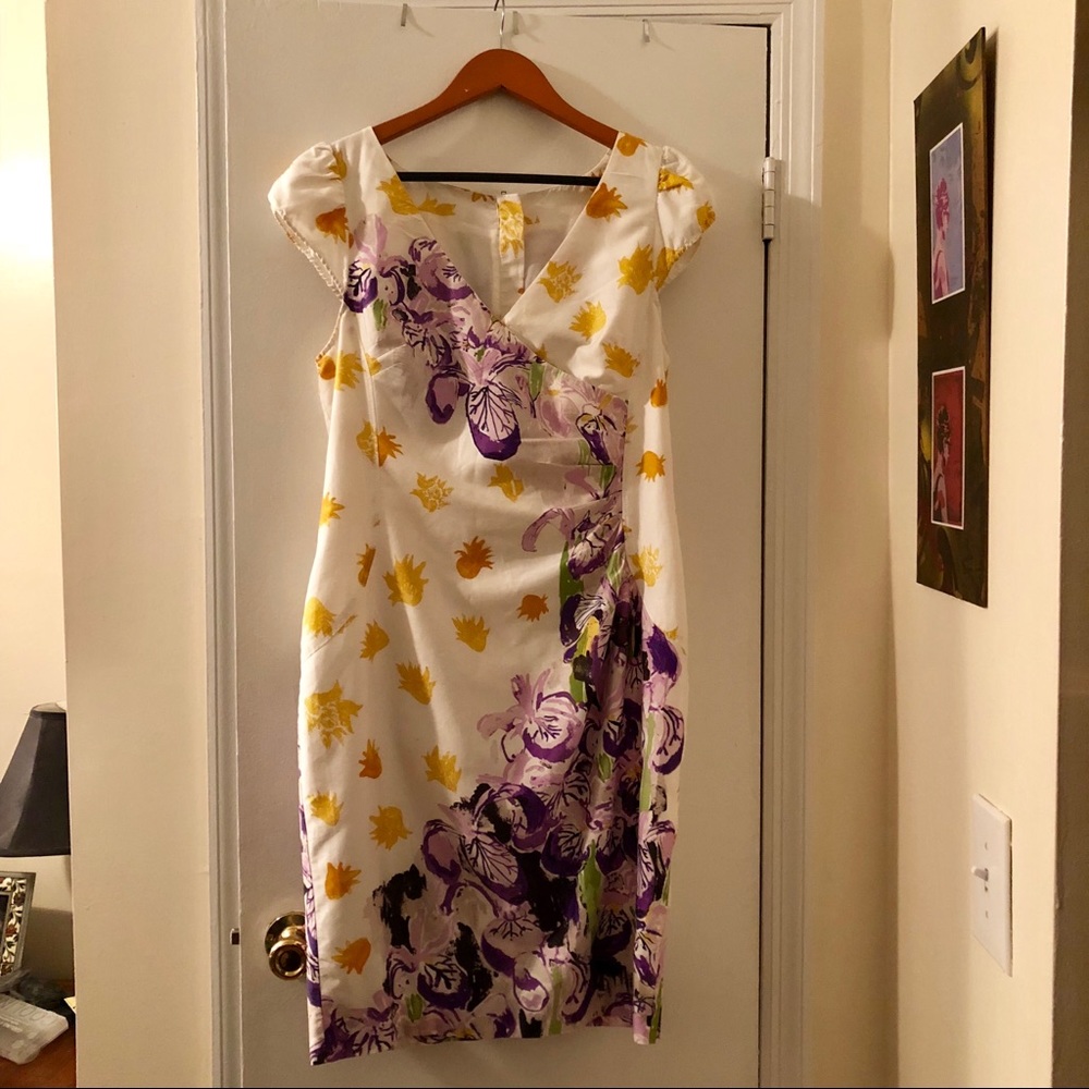 Anthropologie Fitted Floral Dress, size 10